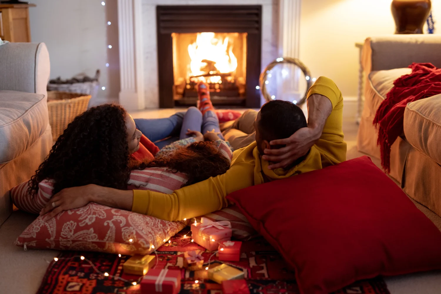 A family enjoying time together in their Austin, Texas home.