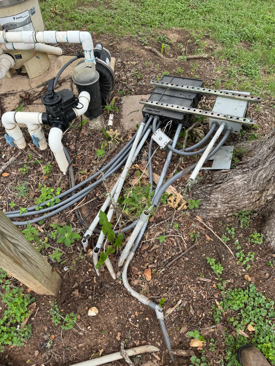 A job site showcasing an electric panel being redone by a PowerMeans Electric Installer.
