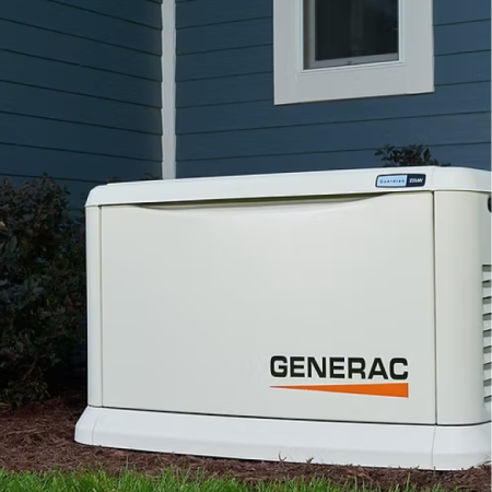A Generac Home Generator in a Dripping Springs, Texas home, powered by PowerMeans Electric.