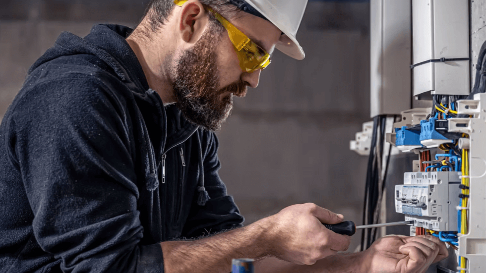 PowerMeans Electrician conducing an inspection at a Austin, TX home.