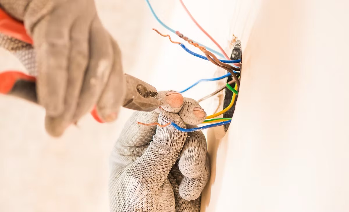 Electrical Repairs being done by a PowerMeans Electrician in a Dripping Springs, Texas, home.